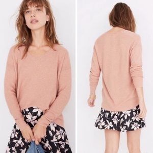 Madewell Kimball Pullover Sweater Dusty Pink Wool Alpaca Long Sleeve XS